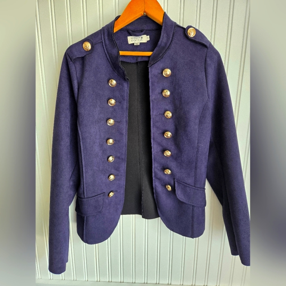 Purple Women's Blazer with Large Buttons